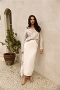 SEVEN WONDERS Picilo Long Midi Skirt Stone