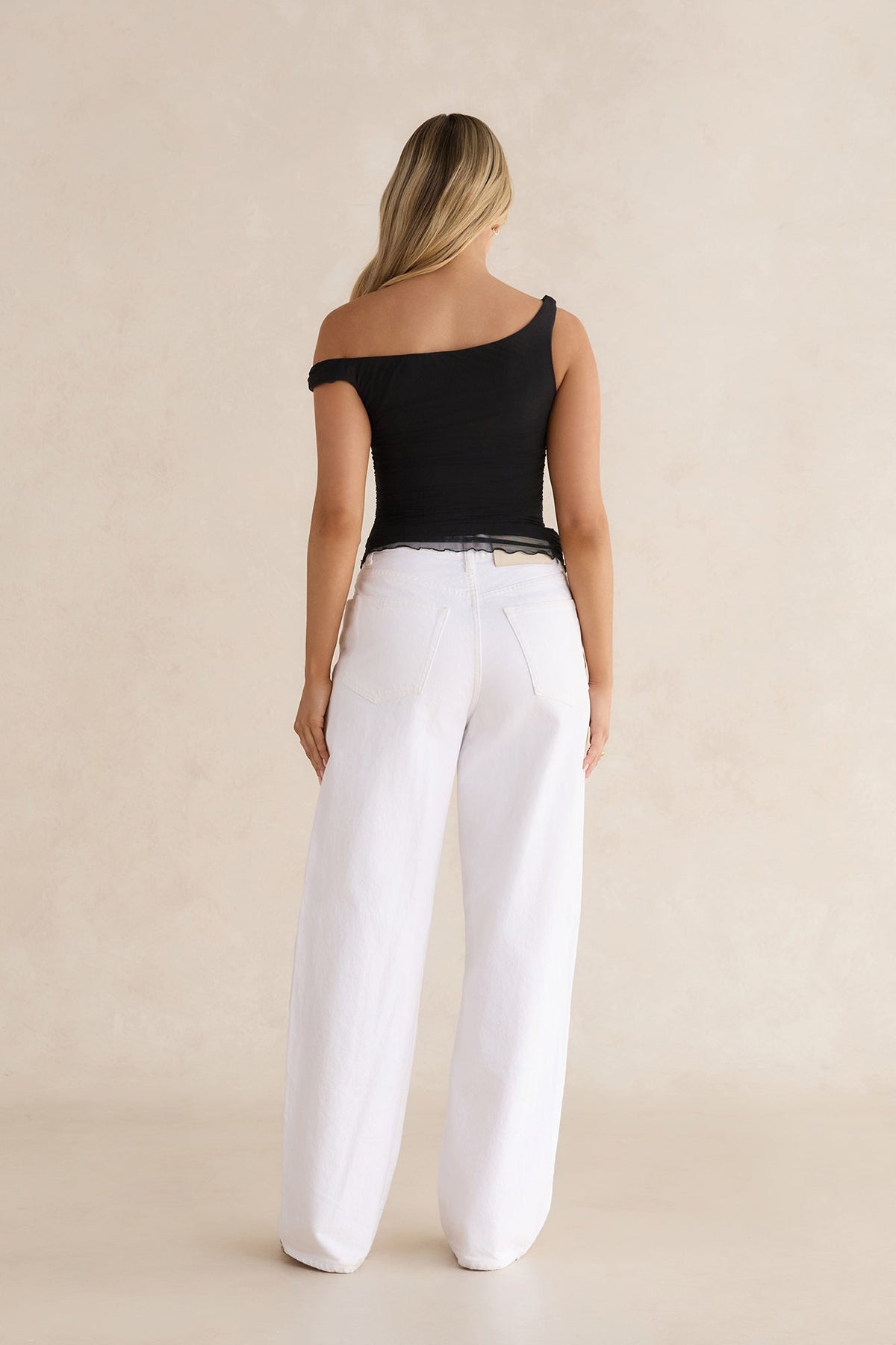 Sunset Ride Mesh Off Shoulder Black