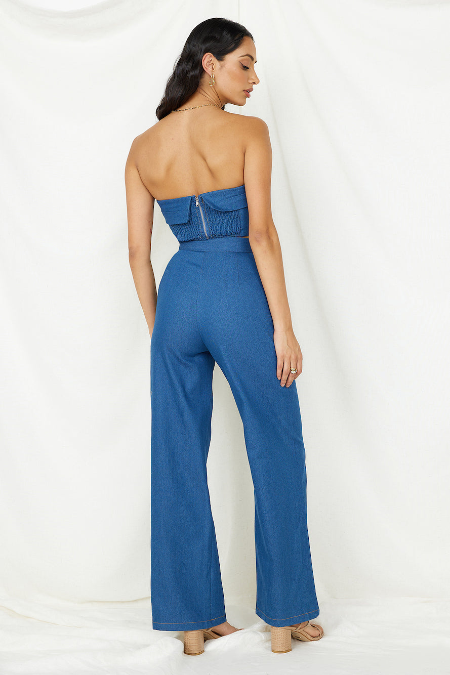 In Hindsight Crop Top Denim