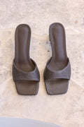Freda Mule Chocolate Raffia