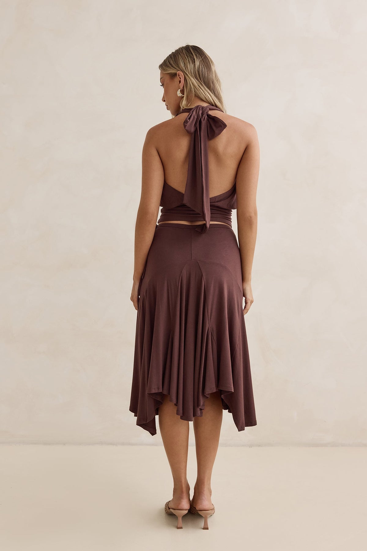 Dreamy Shores Halter Top Brown