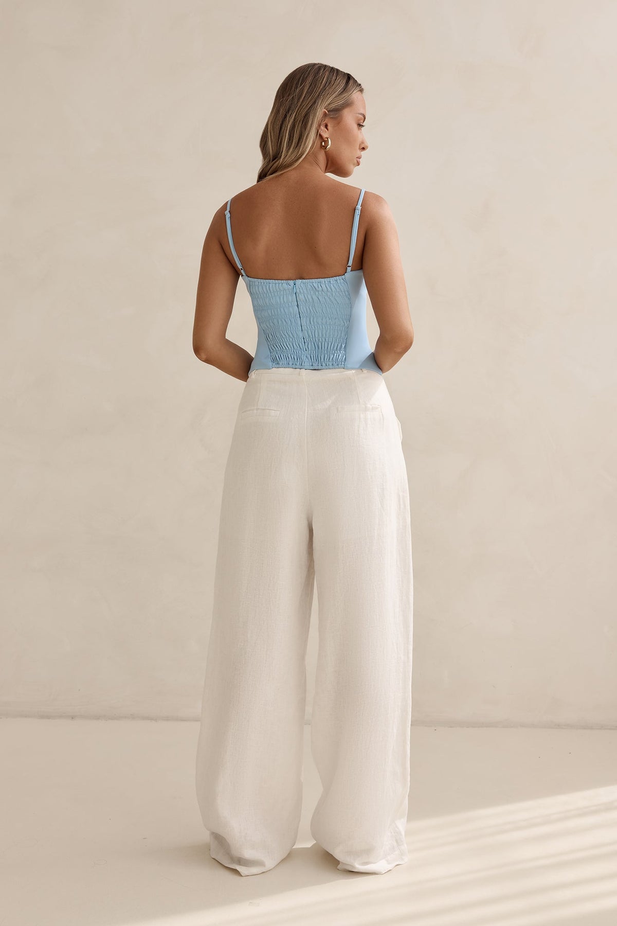 Classic Power Tailored Top Blue
