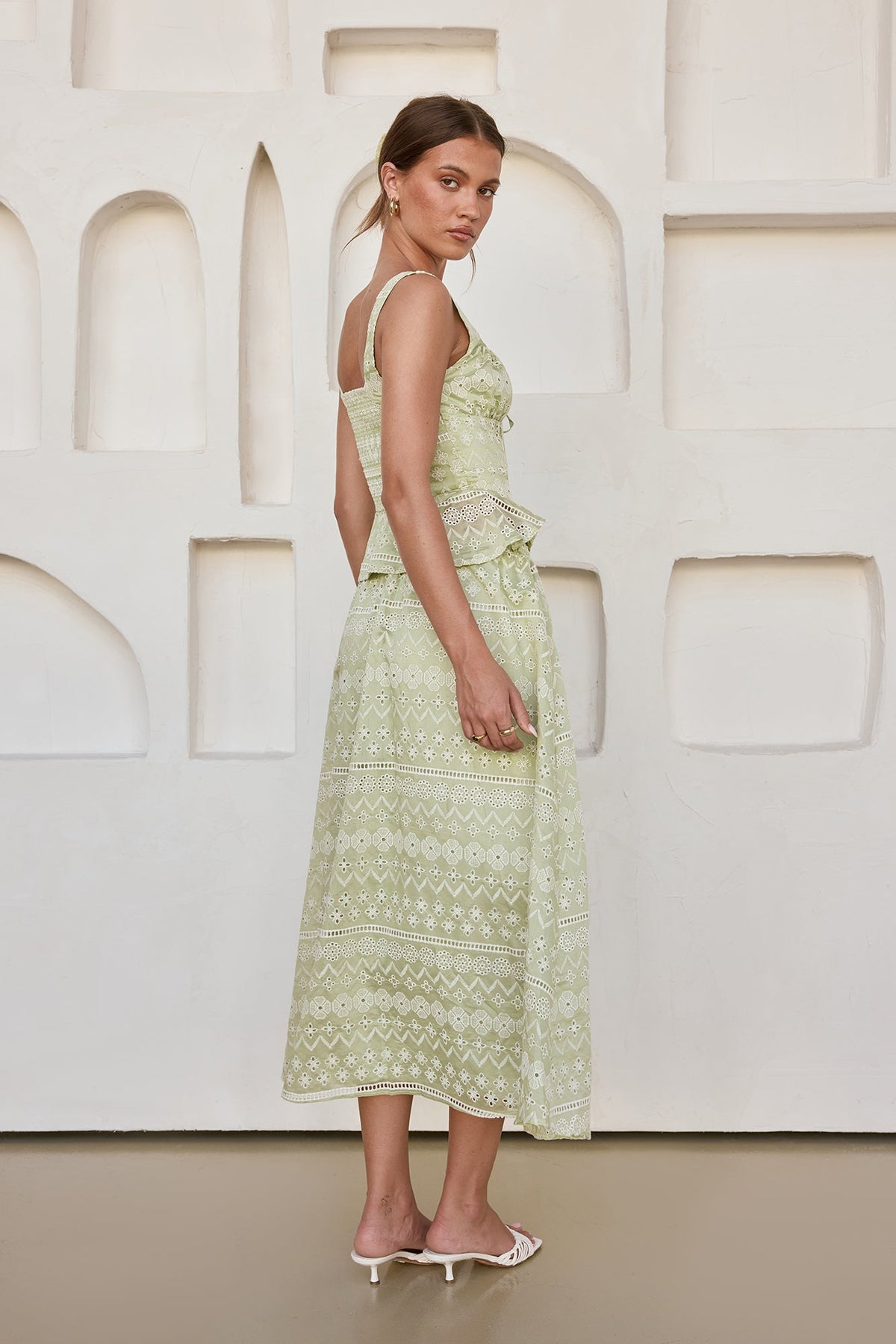Wishing For Romance Midi Skirt Sage